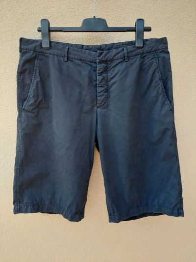 Pre-owned Designer Prada Classic Chino Shorts In Black Blue