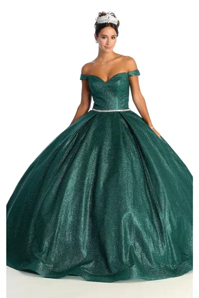 Pre-owned Designer Quinceanera Dress In Hunter Green