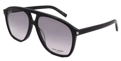 Designer Saint Laurent Sunglasses Sl 596 Dune-006-58-14-145 Non-polarized In Black