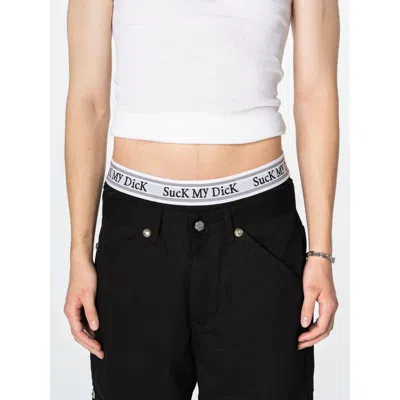 Pre-owned Designer "suck My Dick" Smd Boxers In Black