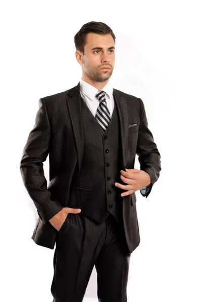 Pre-owned Designer Suit For Prom In Gray