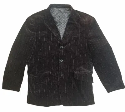 Pre-owned Designer Vintage Biltmore Casual Suede Blazers In Dark Brown