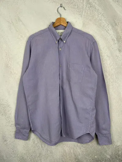 Pre-owned Designer Vintage Our Legacy Shirting Oversized Linen Button Up In Purple