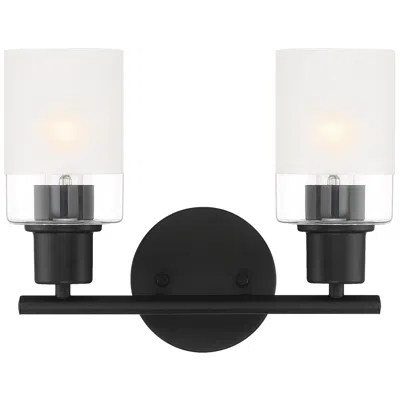 Designer's Fountain 2 Light Vanity In Black