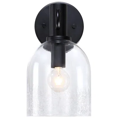 Designer's Fountain Astra 5.5 In. 1-light Matte Black Indoor Wall Sconce Light For Bathrooms