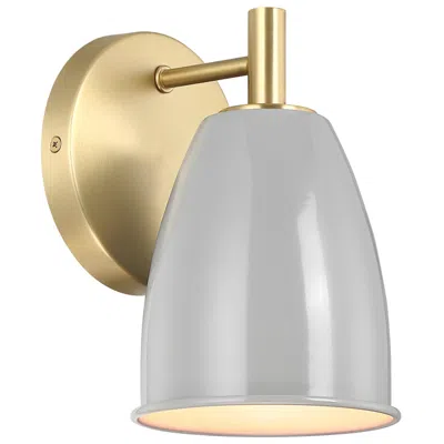 Designer's Fountain Biba 8 In. 1-light Brushed Gold Modern Wall Sconce Metal Shade