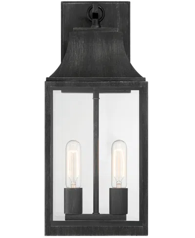 Designer's Fountain Blueberry Trail 8.5" Metal 2 Light Wall Lantern In Black