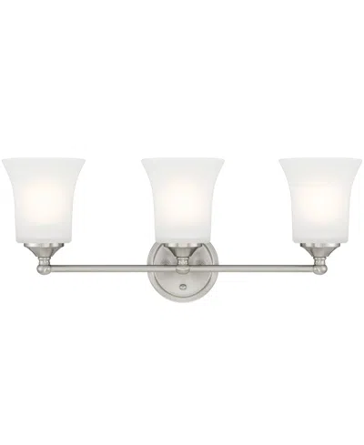 Designer's Fountain Bronson 23" Metal 3 Light Vanity In Brushed Nickel