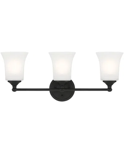 Designer's Fountain Bronson 23" Metal 3 Light Vanity In Matte Black
