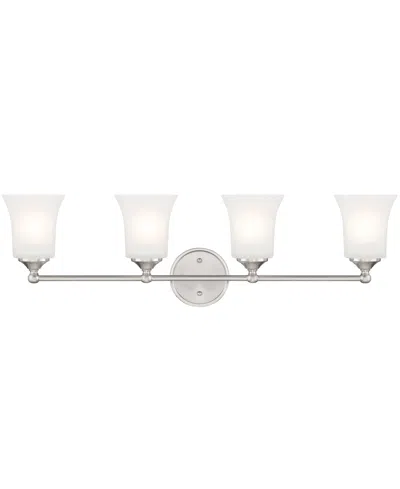 Designer's Fountain Bronson 31.75" Metal 4 Light Vanity In Brushed Nickel
