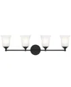 Designer's Fountain Bronson 31.75" Metal 4 Light Vanity In Matte Black