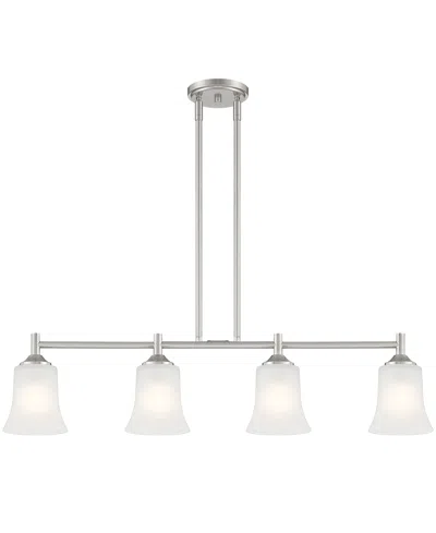 Designer's Fountain Bronson 34" Metal 4 Light Island In Brushed Nickel