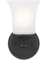 Designer's Fountain Bronson 5.25" Metal 1 Light Wall Sconce In Matte Black