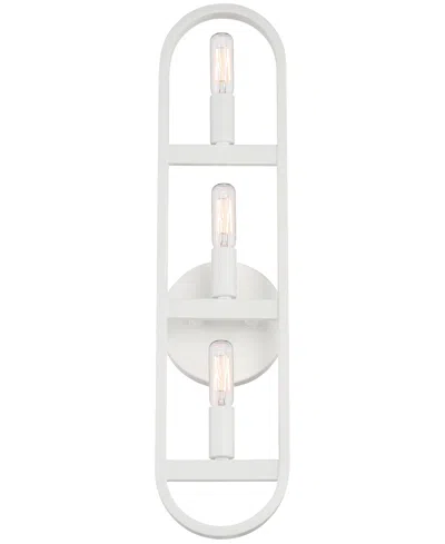 Designer's Fountain Carousel 5.25" Metal 3 Light Wall Sconce In Matte White
