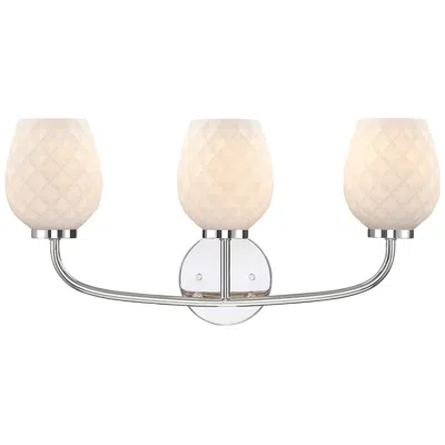 Designer's Fountain Dita 23 In. 3-light Polished Nickel Vanity Wall Light For Bathrooms