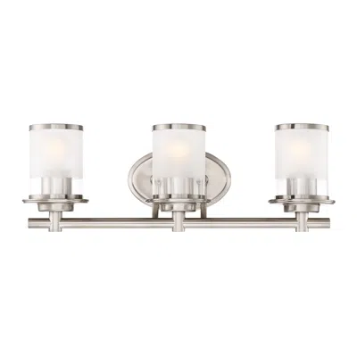 Designer's Fountain Essence 23 1/4" Wide Satin Platinum Metal 3-light Bath Light