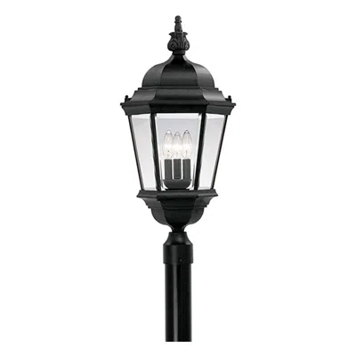 Designer's Fountain Farrell 28-in H Black Post Light