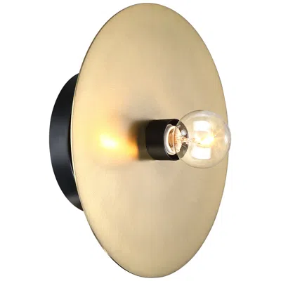 Designer's Fountain Harmoni 9 In. 1-light Matte Black Wall Sconce Light In Gold