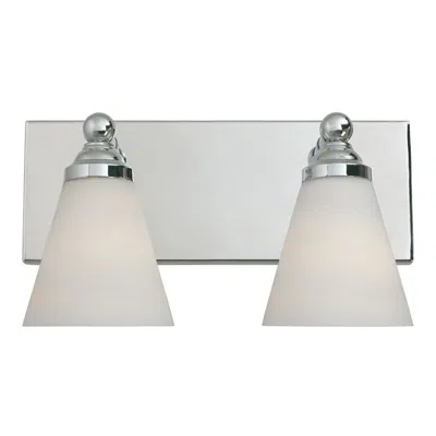 Designer's Fountain Hudson 2-light 7.5-in Chrome Cone Vanity Light