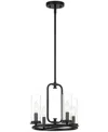 Designer's Fountain Hudson Heights 14" Metal 4 Light Convertible Pendant In Matte Black