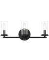 Designer's Fountain Hudson Heights 18" Metal 3 Light Vanity In Matte Black