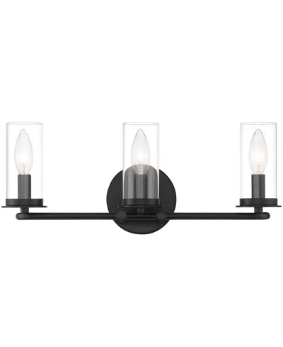 Designer's Fountain Hudson Heights 18" Metal 3 Light Vanity In Matte Black