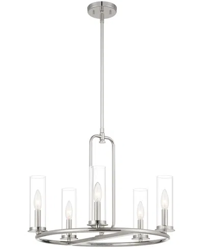 Designer's Fountain Hudson Heights 22.75" Metal 5 Light Chandelier In Polished Nickel