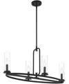 Designer's Fountain Hudson Heights 32" Metal 4 Light Island In Matte Black