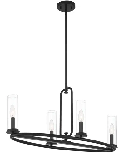 Designer's Fountain Hudson Heights 32" Metal 4 Light Island In Matte Black