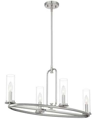 Designer's Fountain Hudson Heights 32" Metal 4 Light Island In Polished Nickel