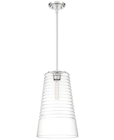 Designer's Fountain Ingo 12" Metal 1 Light Pendant In Polished Nickel