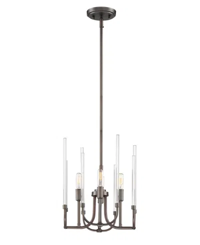 Designer's Fountain Laretto 4 Light Chandelier In Black