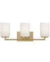 Designer's Fountain Leavenworth 23.5" Metal 3 Light Vanity In Brushed Gold