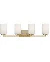 Designer's Fountain Leavenworth 23.5" Metal 3 Light Vanity In Brushed Gold
