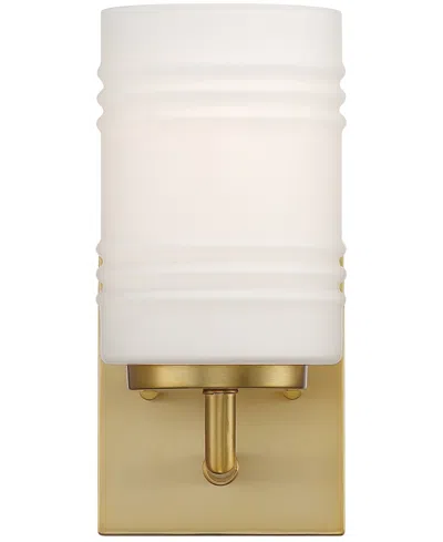 Designer's Fountain Leavenworth 4.75" Metal 1 Light Wall Sconce In Brushed Gold