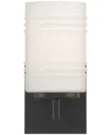 Designer's Fountain Leavenworth 4.75" Metal 1 Light Wall Sconce In Matte Black