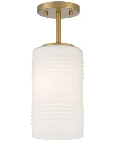 Designer's Fountain Leavenworth 6" Metal 1 Light Convertible Semi Flush In Brushed Gold