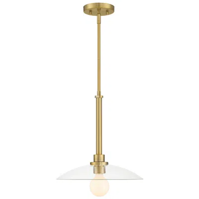 Designer's Fountain Litto 14 In. 1-light Brushed Gold Modern Pendant Light