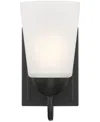 Designer's Fountain Bronson 5.25" Metal 1 Light Wall Sconce In Matte Black