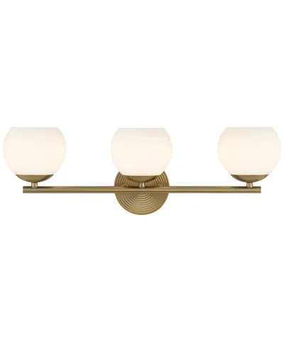 Designer's Fountain Moon Breeze 24.75" Metal 3 Light Vanity In Brushed Gold