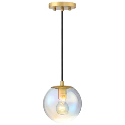 Designer's Fountain Neva 60 Watt 1-light Brushed Gold Globe Pendant Light With Glass Shade