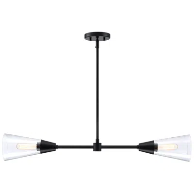 Designer's Fountain Norro 36 In. 2-light Matte Black Modern Island Pendant Light