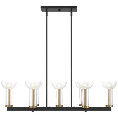 Designer's Fountain Nova 38 In. 7-light Matte Black Modern Island Pendant Light