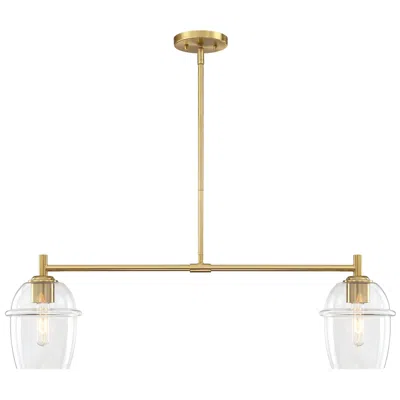 Designer's Fountain Summer Jazz 60 Watt 2-light Brushed Gold Transitional Island Light
