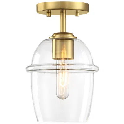 Designer's Fountain Summer Jazz 7 In. 1-light Brushed Gold Transitional Semi Flush Mount