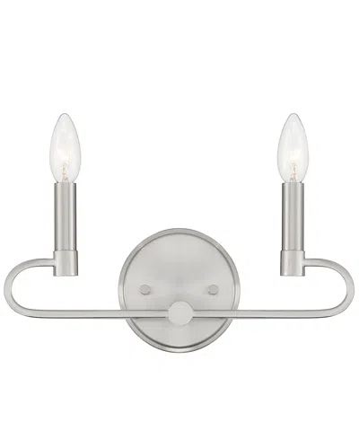 Designer's Fountain Summit 14" Metal 2 Light Vanity In Brushed Nickel