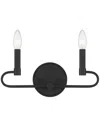 Designer's Fountain Summit 14" Metal 2 Light Vanity In Matte Black