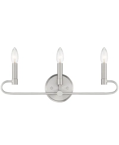 Designer's Fountain Summit 20" Metal 3 Light Vanity In Brushed Nickel