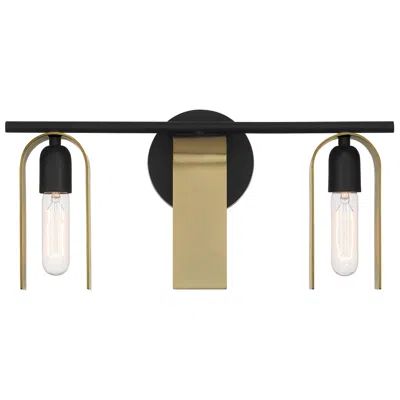 Designer's Fountain U Turn 18" Wide Matte Black Metal 3-light Vanity Bath Light