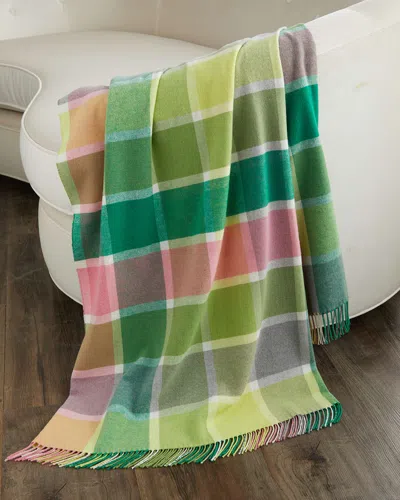 Designers Guild Bridgeport Lime Throw Blanket In Green